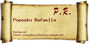 Popesku Rafaella névjegykártya